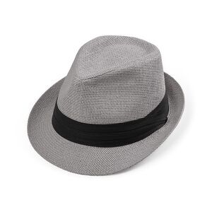 6451 Straw Trilby Fedora Hat 1920s Panama Hat Short Brim Summer Beach Sun
